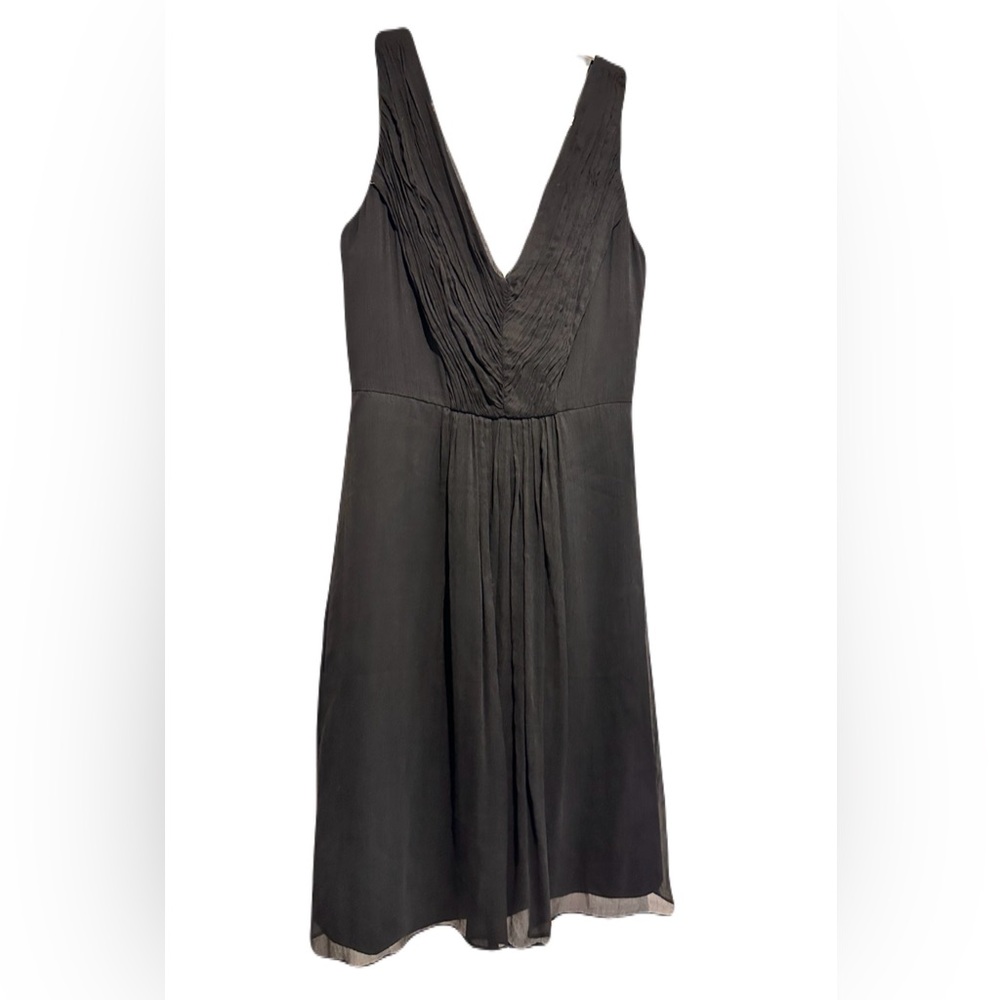 J. Crew Silk Chiffon Sleeveless Black Cocktail Dress size 2